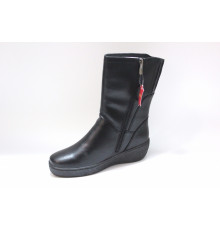 Сапоги кожа мех зимняя обувь женская Evalli 21953 82 1 Чёрный 