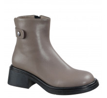 Полусапоги кожа байка осенние женские Evalli t741 d621 2 Серый