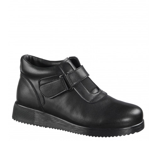 Ботинки кожа байка осенние женские мягкие удобно на полную ногу Evalli el24 ay010 Чёрный