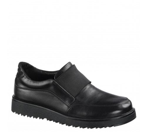 Ботинки кожа осенние женские резинка мягкие Evalli elL23 ay070 Чёрный