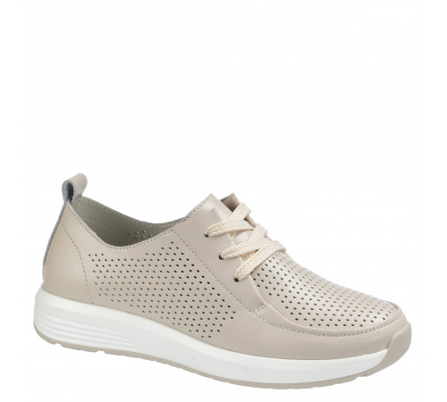 Кросовки кожа летние женские на широкую ногу на косточку Evalli a5871 1 бежевый 