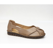 Босоножки кожа летние женские на косточку на широкую ногу Evalli kp4s206a кофейный