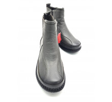 Полусапоги кожа байка осенние женские мягкие удобно на полную ногу Evalli ev p 02 Серый