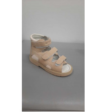 Сандали Ортодон на мальчика жесткий задник без супинатора бежевый 1555