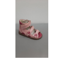 Сандали Афина обувь детская ортопедическая на девочку розовые кожа 01В0507