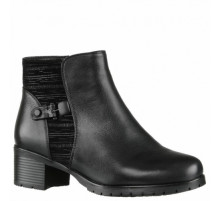 Ботинки жен.evalli нат. кожа, нат. мех черные 3263